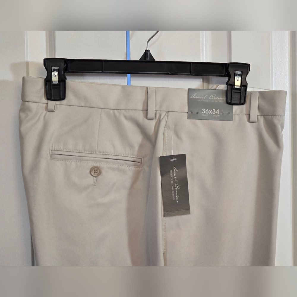 Daniel Cremieux Khaki Tan Dress Pants Slacks 36x34 NEW WITH TAGS